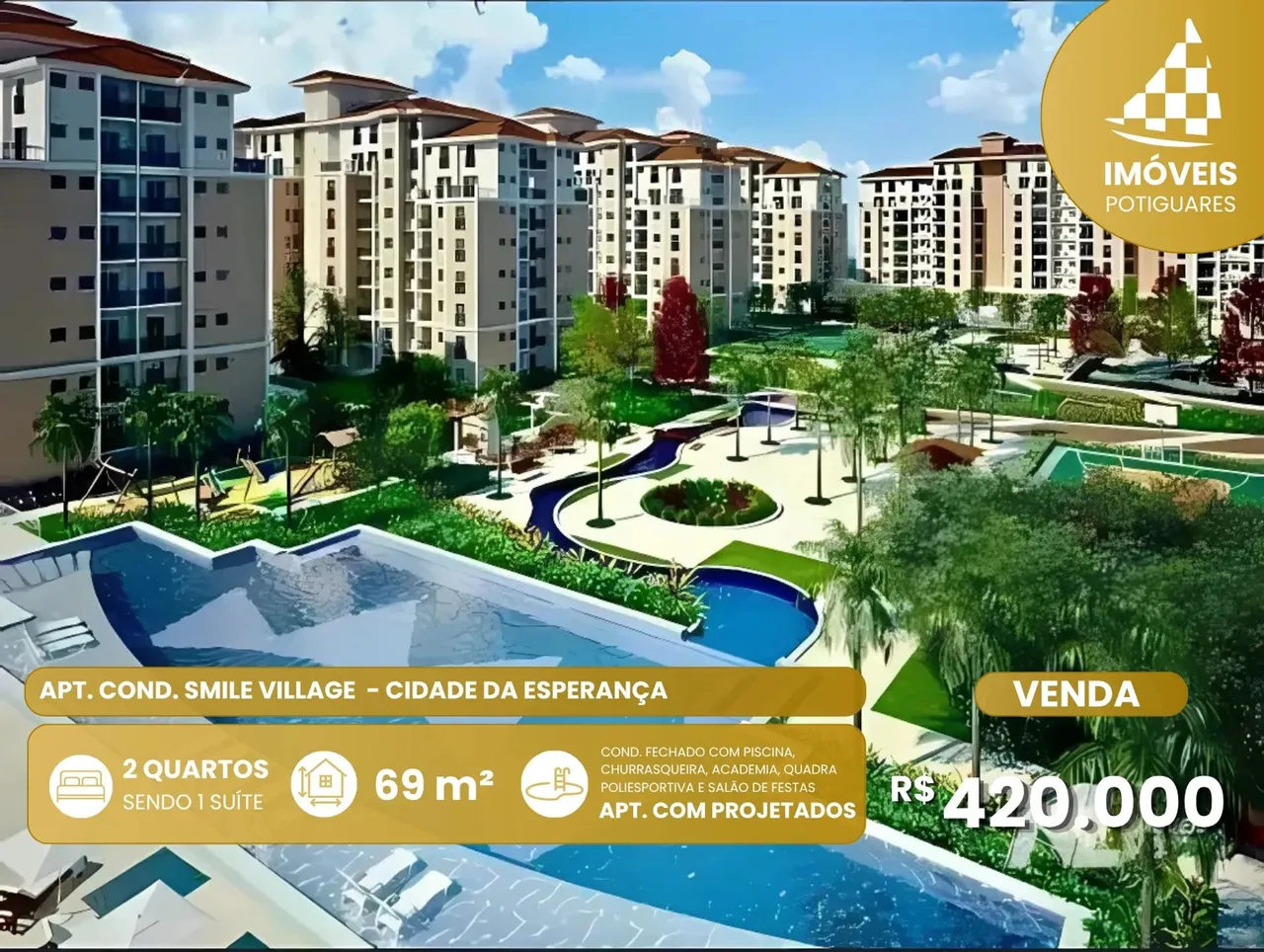 Imóvel para venda tem 60 metros quadrados com 2 quartos em Cidade da Esperança - Natal - R