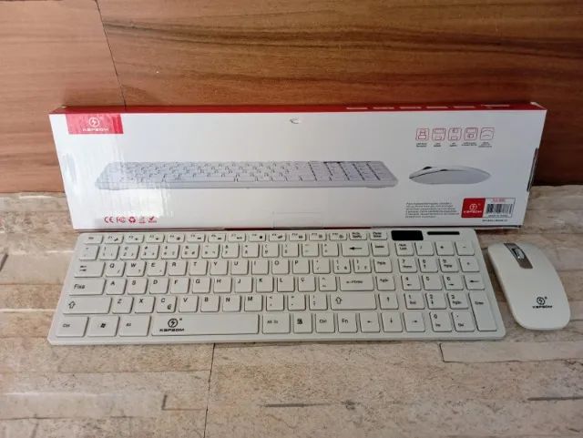 Kit Teclado + Mouse Sem Fio Wireless 2.4ghz 3200dpi Óptico - Foto 4