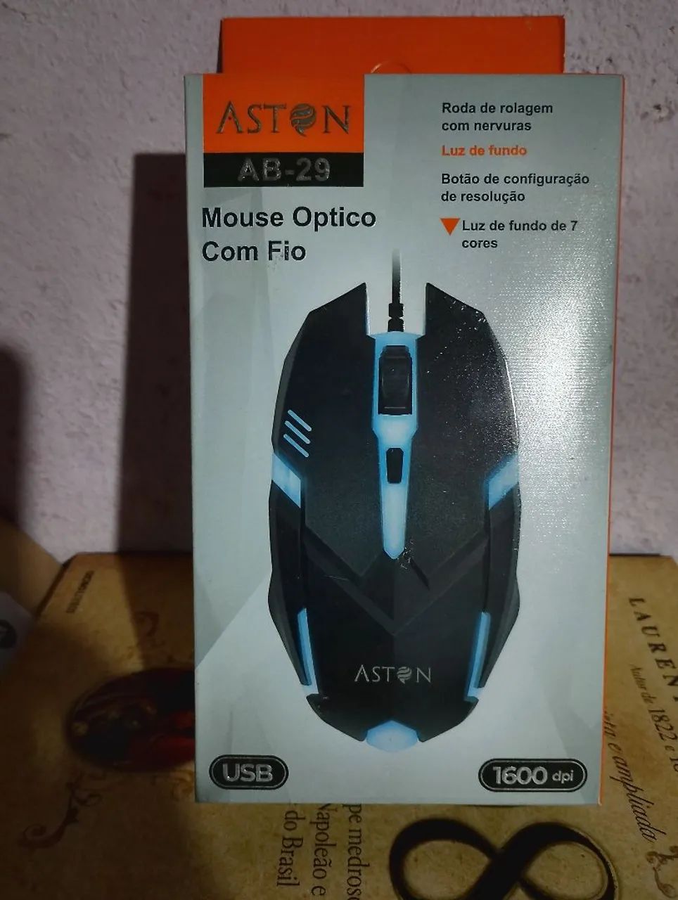 Mouse Óptico Com Fio - 1600dpi  - Foto 4