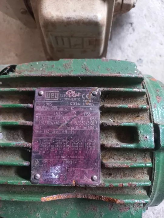 Motor trifassico weg 2 CV baixa rotação  - Foto 3