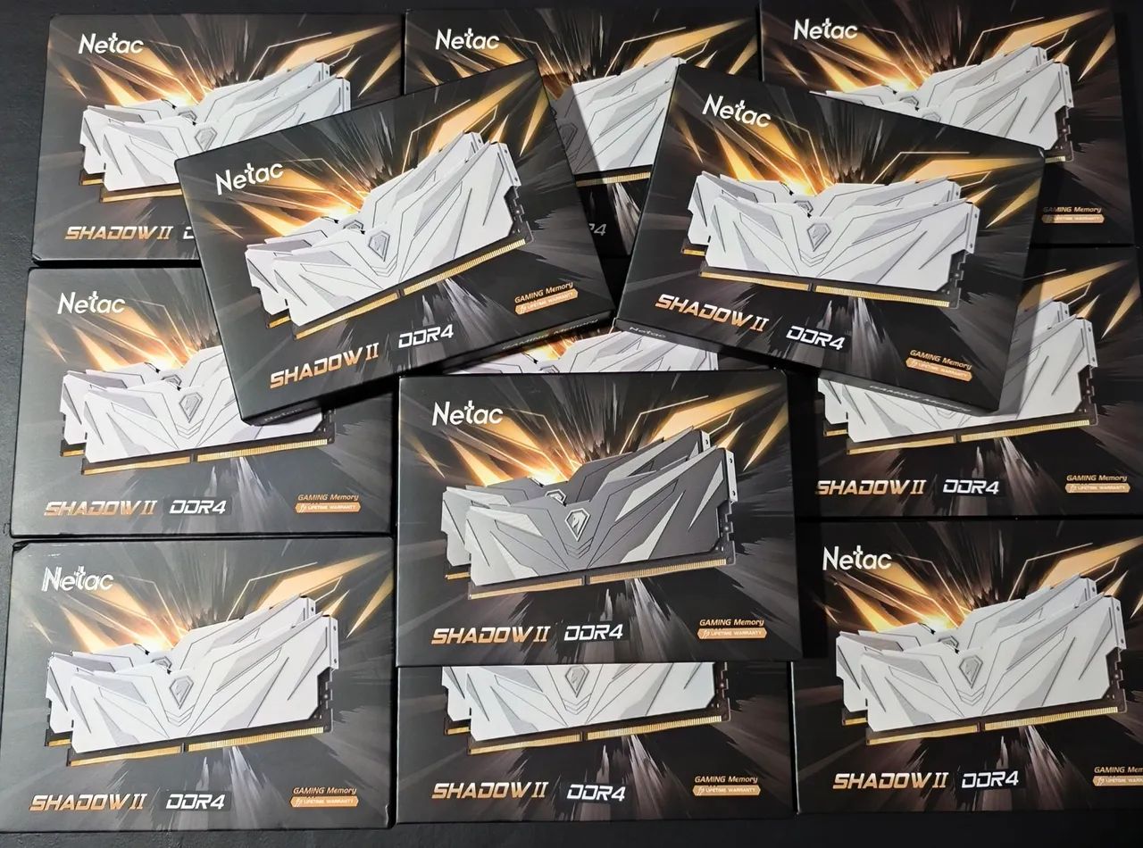 MEMÓRIA NETAC DDR4 16GB 2x8, CL16. PRODUTO NOVO, LACRADO.