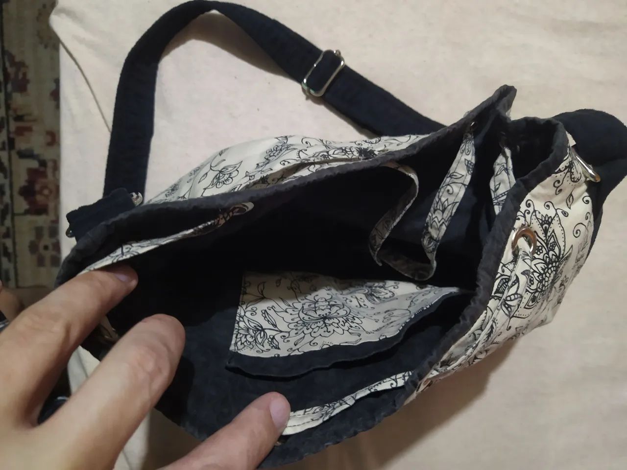 Bolsa de ombro floral - Foto 4