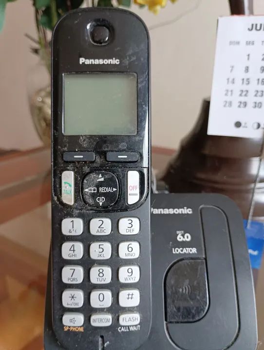 Telefone sem fio Panasonic com identificador de chamadas