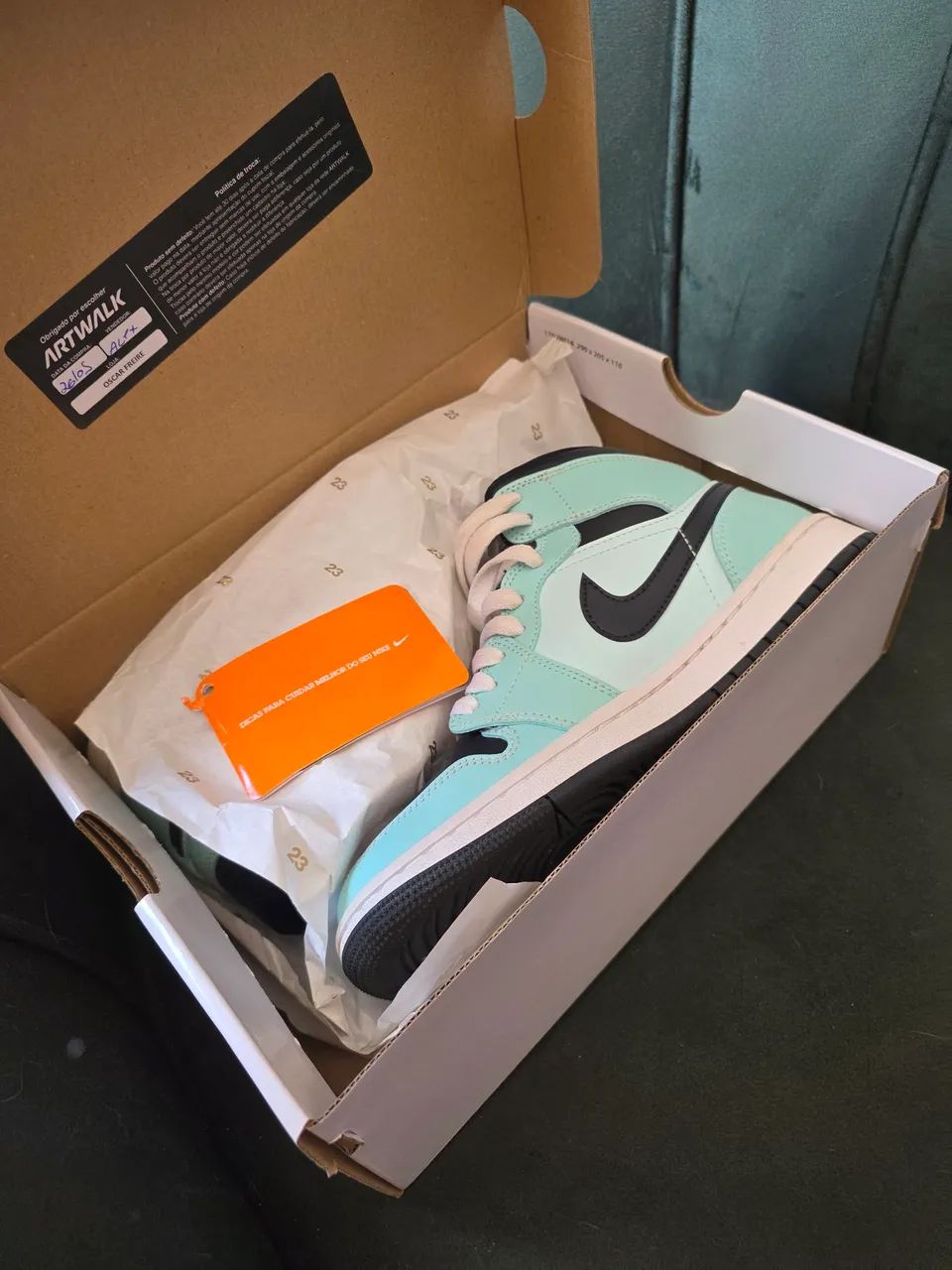 Air Jordan 1 Mid Aqua Blue Tint - Foto 3