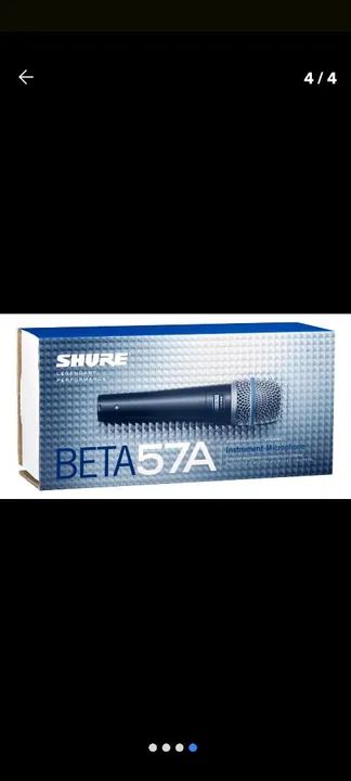 Microfone shure beta 57a dinâmico super cardioide original  - Foto 3