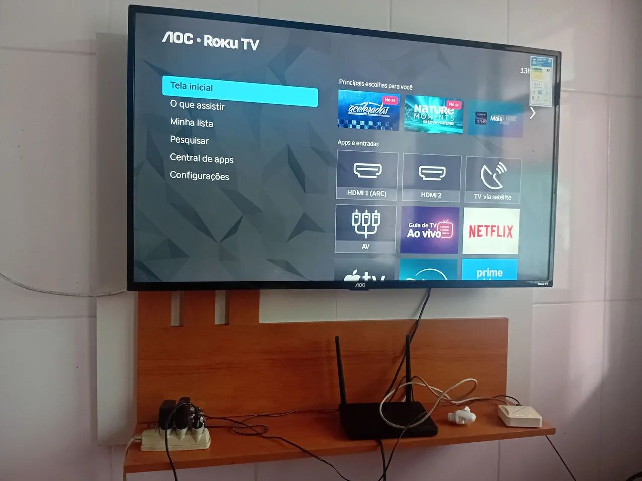 TV AOC 43 completa já vai cm um lindo painel - Foto 3