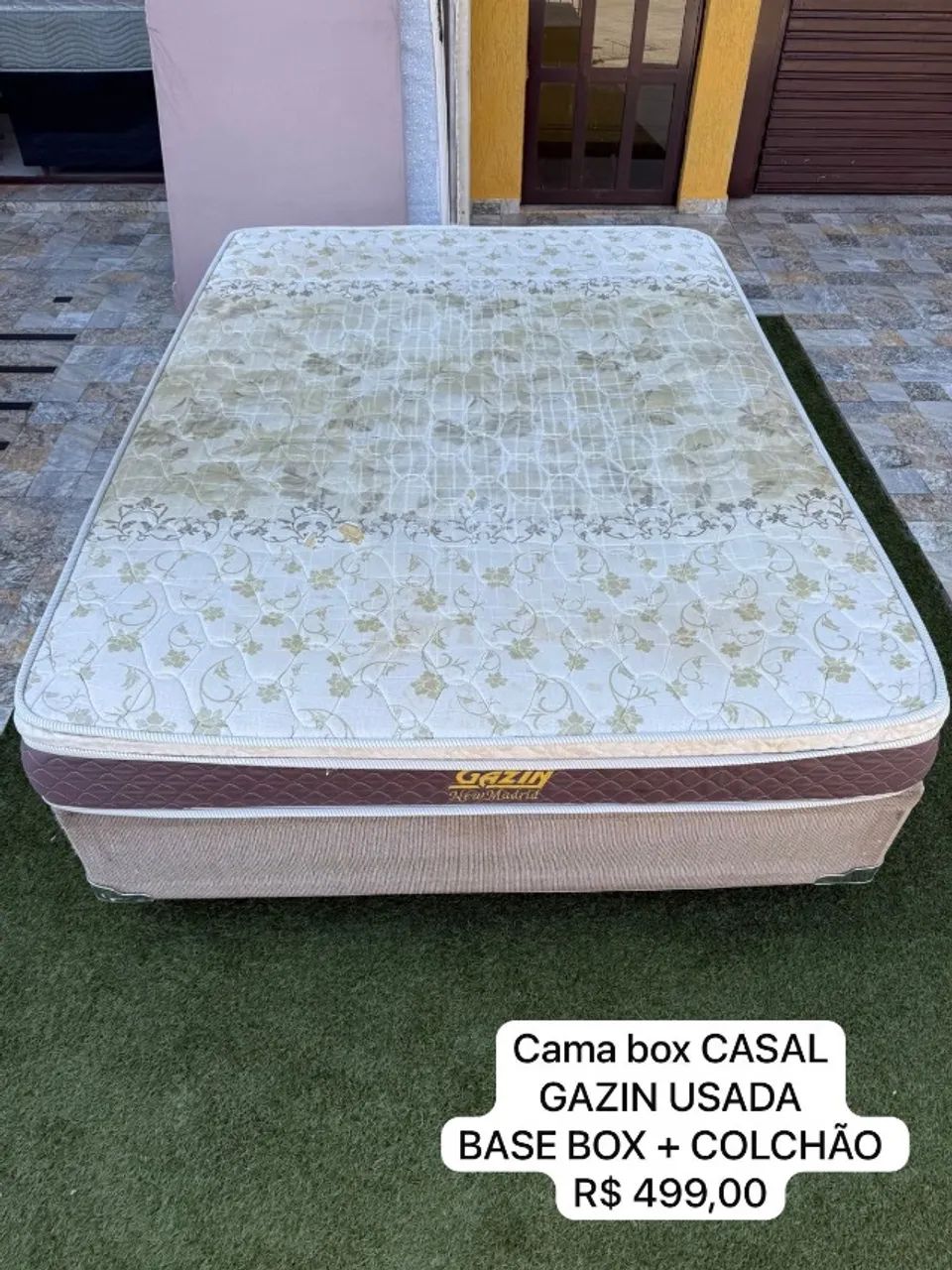 Colchão de Casal GAZIN USADO + base - ENTREGO!  - Foto 4