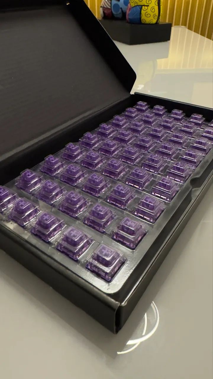 Switch Teclado Mecânico Akko Lavender Purple Pro 45pcs
