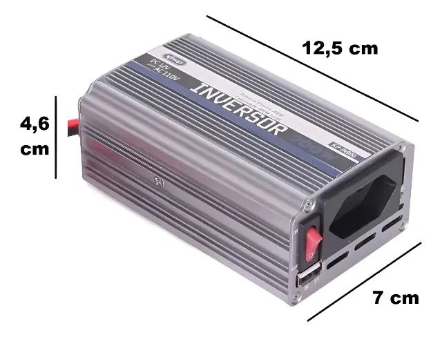 Inversor Tensão 12v 110v 200w Veicular Transformador Tomada Knup - Foto 4