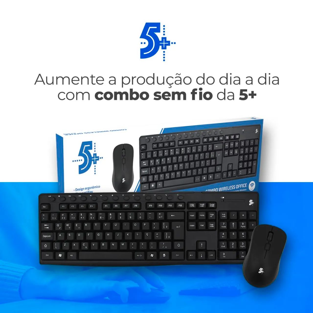 COMBO OFFICE-MOUSE E TECLADO<br><br>REF.: 015-0079