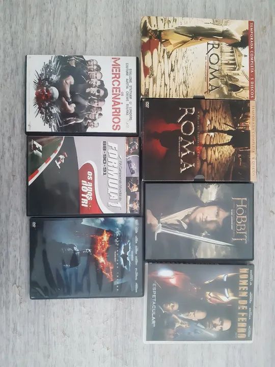 Lote de DVDs Originais - Mercenários, Roma, Hobbit, Homem de Ferro e outros