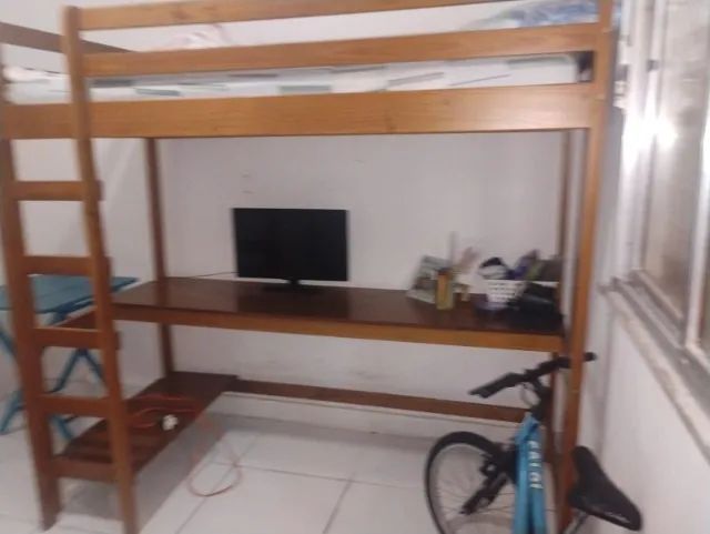 CAMA COM ESCRIVANINHA, MADEIRA - Foto 4