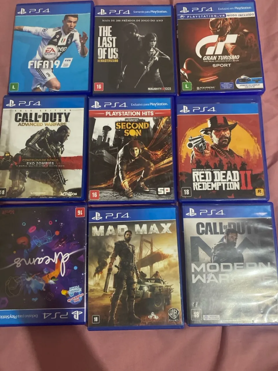 Todos esses jogos de ps4 por 150 !!!