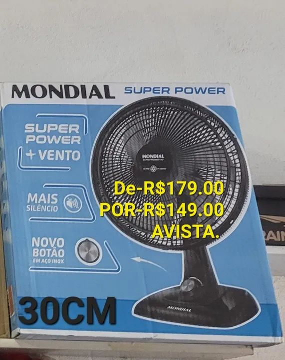 Ventilador Mondial Super Power 30cm - Novo