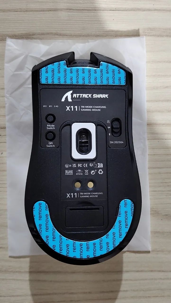 Mouse Attack Shark X11 Tri-Mode 1000hz - NOVO - Foto 5