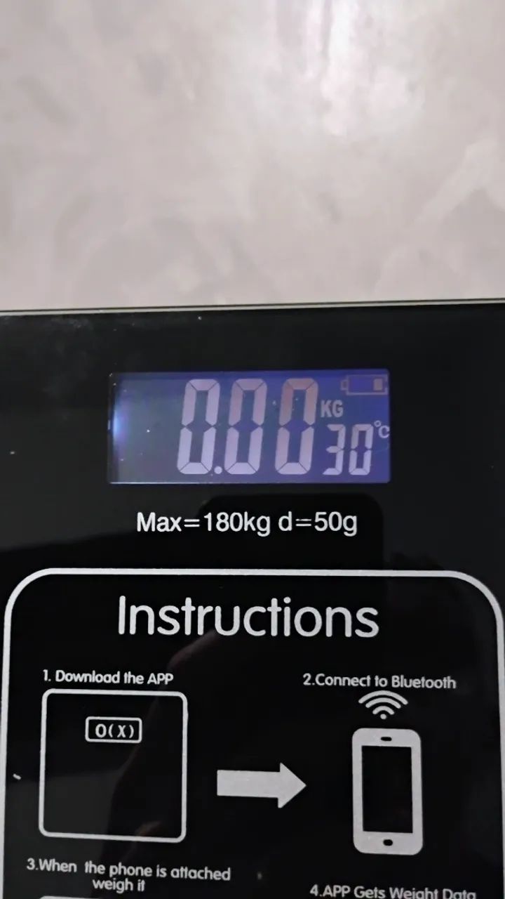 Balança Digital Medidora Corporal Bioimpedância até 180kg - Com Pilhas - Nova - Foto 3