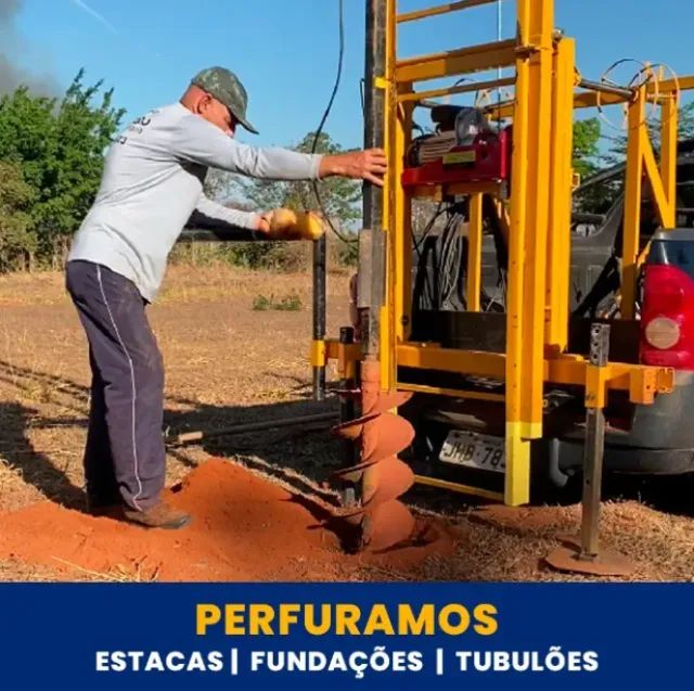 Perfuração de Estacas até 6m - Perfuratriz Elétrica - Compacto e silencioso