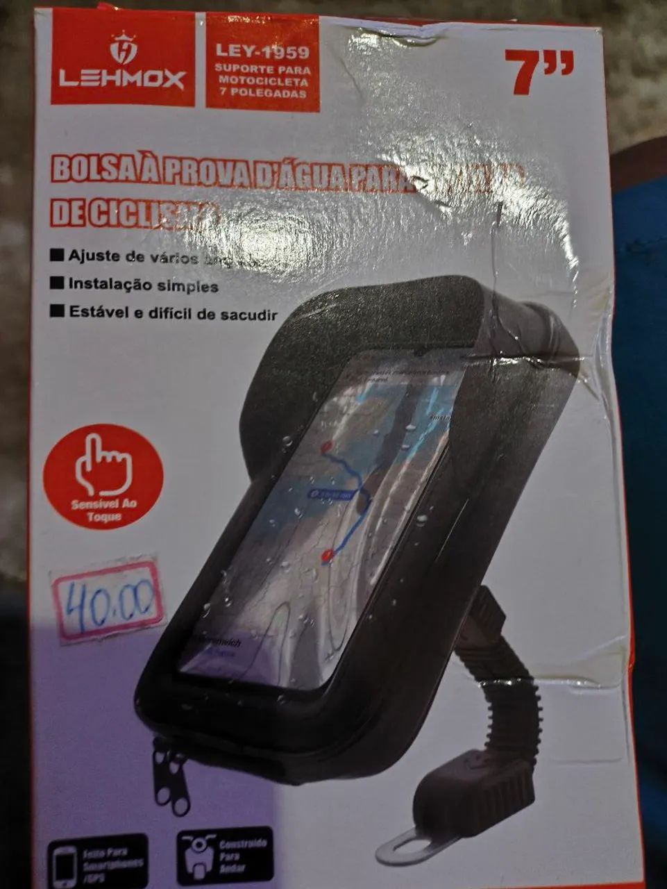 Suporte à prova d'água para celular de ciclismo - Foto 2