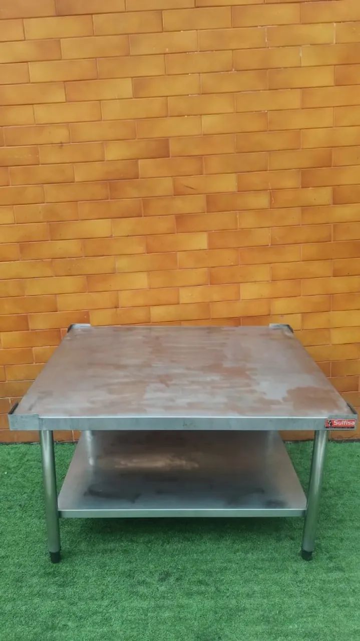 Mesa industrial inox para equipamentos  - Foto 3