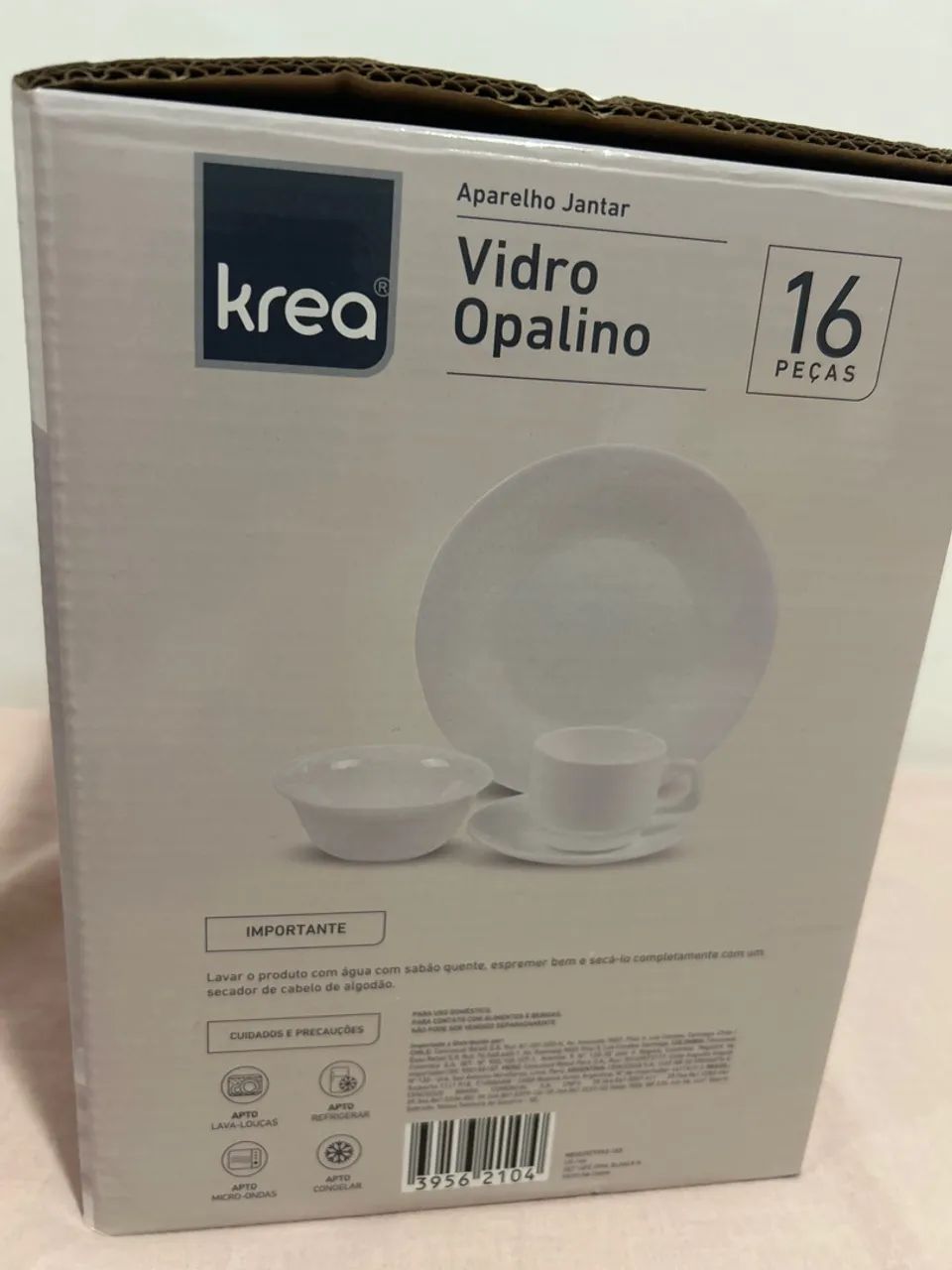 Aparelho de Jantar Vidro Opalino Krea 16 Peças - Foto 2