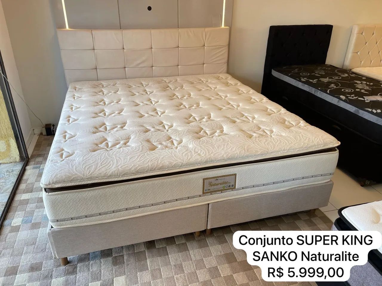 COLCHÃO SUPER KING + BASE BOX + CABECEIRA King Sankonatur 