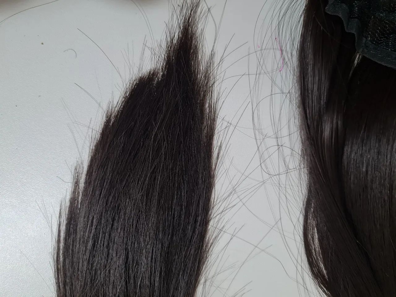 Aplique de cabelo castanho com presilhas 150g - Foto 2