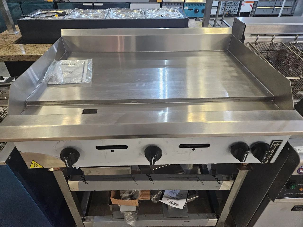 chapa para lanches prime 90cm 19mm - nova a pronta entrega 