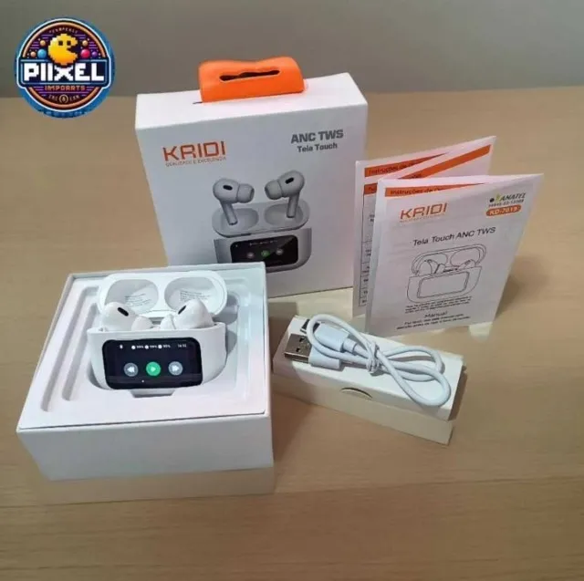FONE DE OUVIDO SEM FIO BLUETOOTH COM VISOR KD-719 - Novo - Lacrado - Entregamos no DF