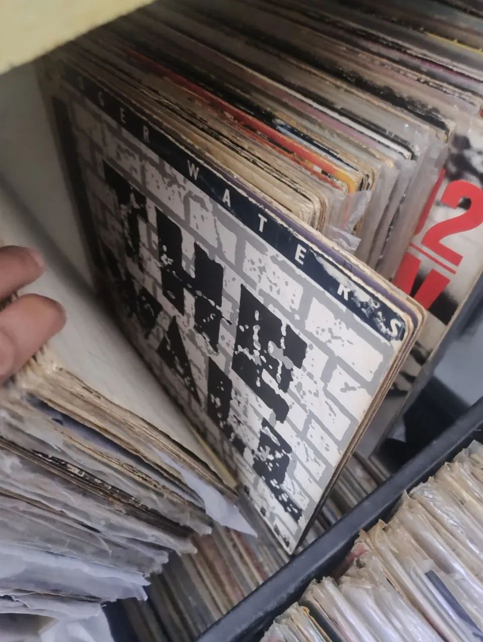 Coleção de discos de vinil 