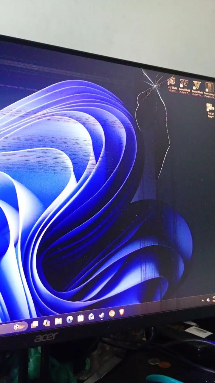Monitor Quebrado acer nitro 27 polegadas 120hz