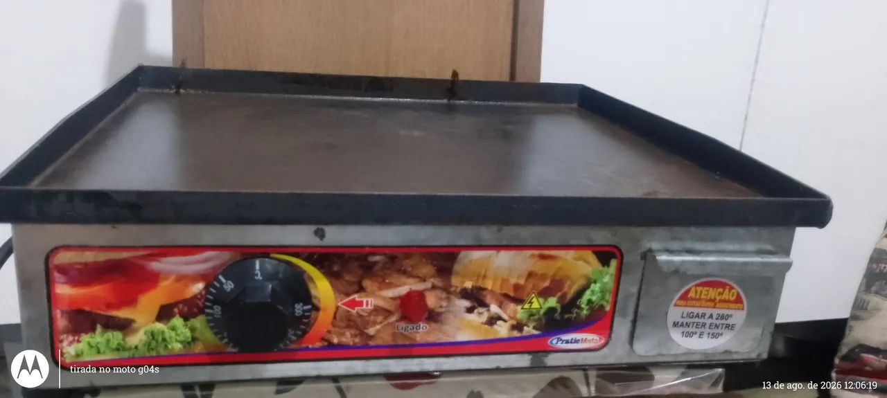 Chapa de lanche elétrica 220 watts