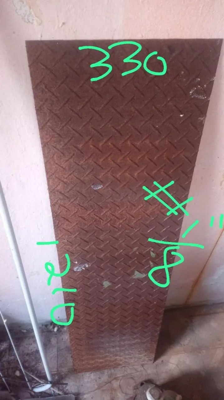 Chapa xadrez aço 1,21x33#1\8