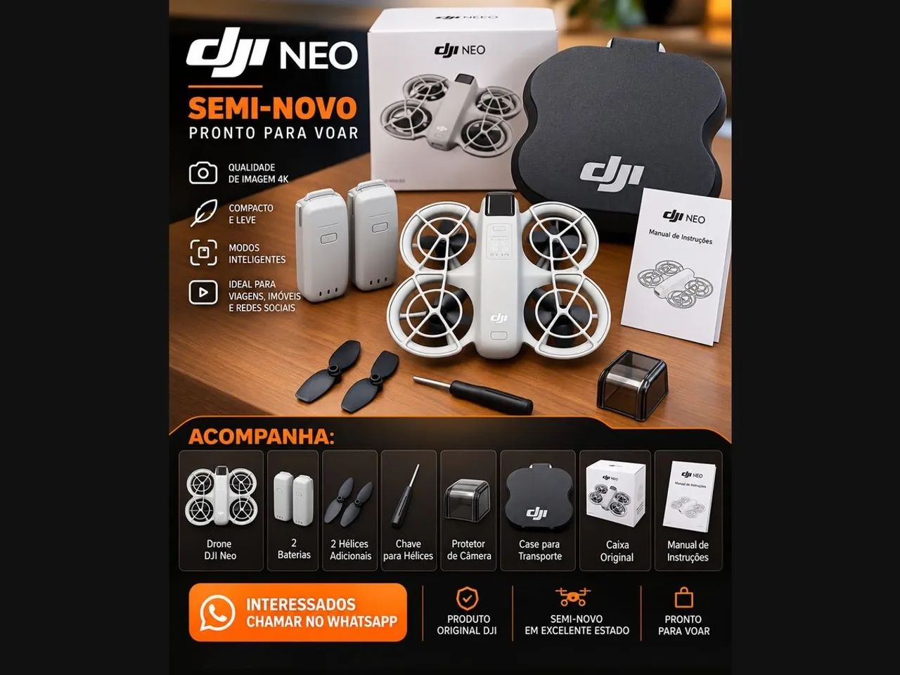 Drone DJI Neo Pouco Uso