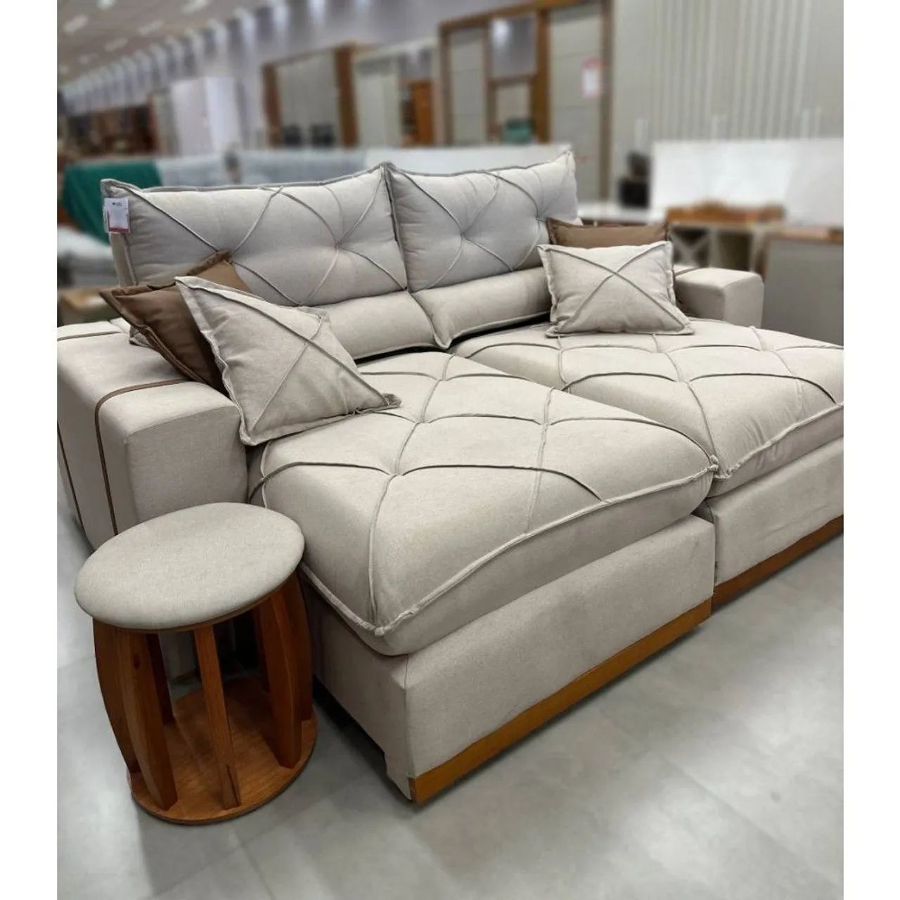 Sofa retrátil e reclinável 2,50m D33 Pillow Top 25cm - Foto 5