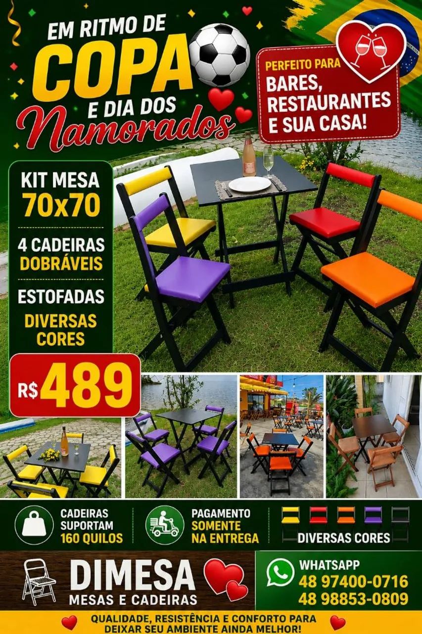Fábrica de mesas e cadeiras atacado e varejo. * pague somente na entrega  - Foto 4
