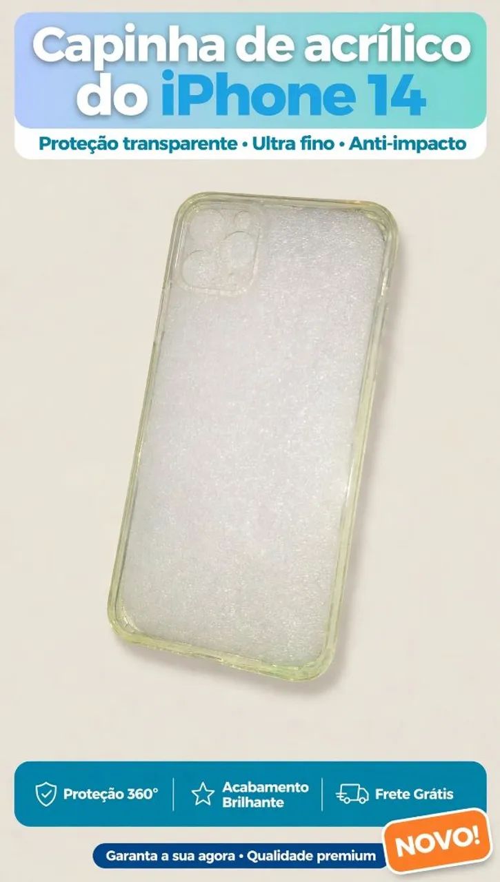 Capinha de acrílico do iPhone 14  