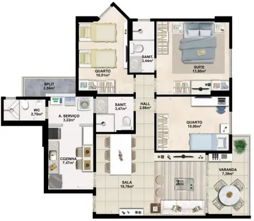 PLANTA 87m²