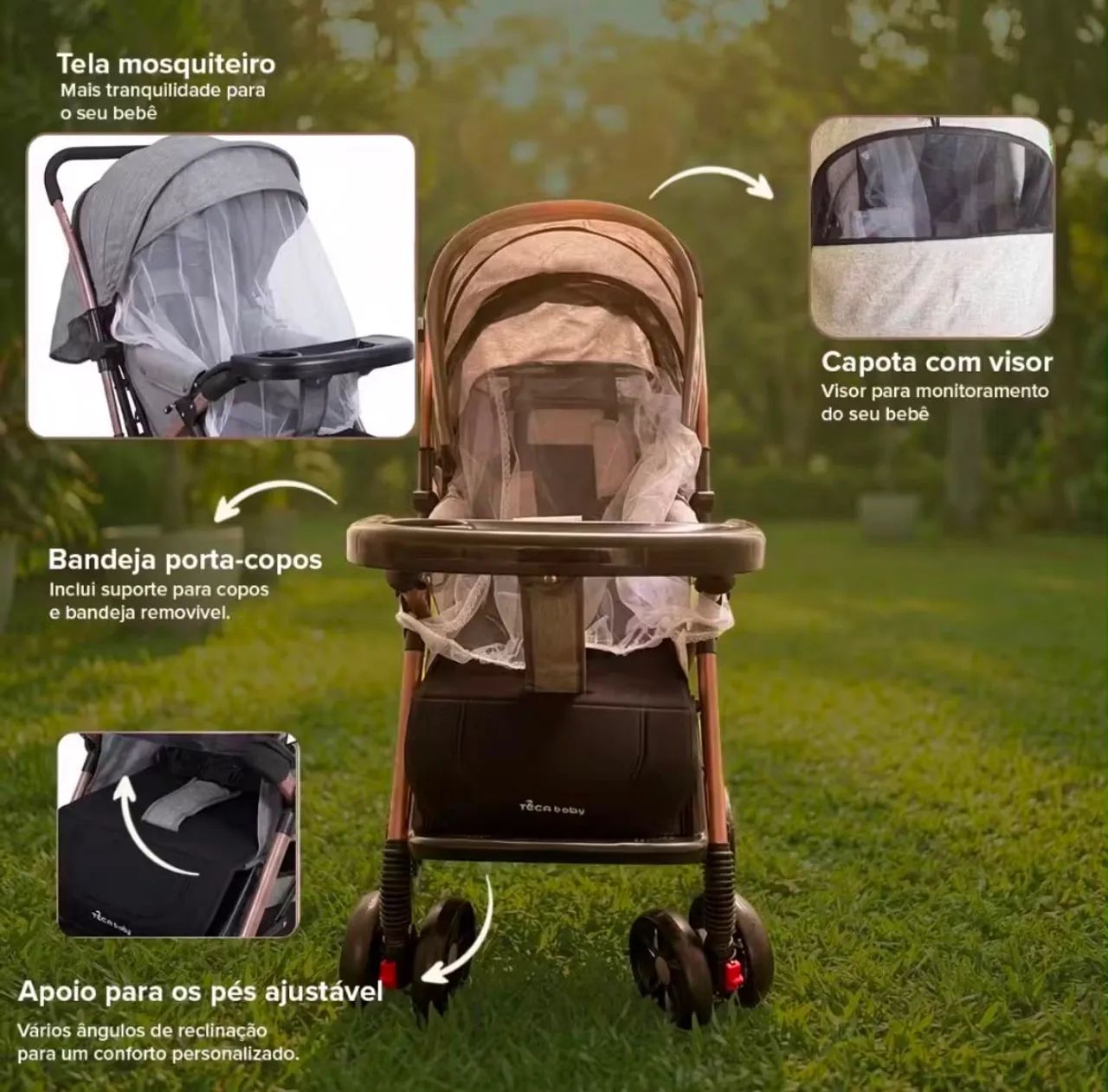 Carrinho de bebê NOVO - Foto 3