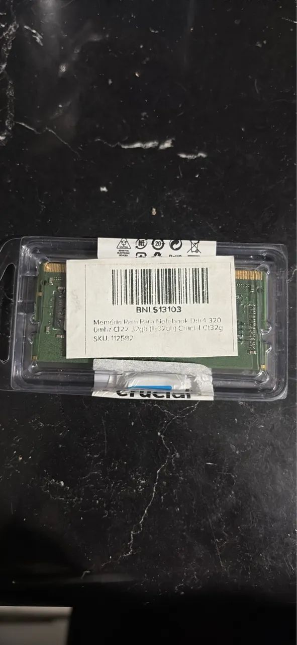 Memória ram 16 gb para notebook 