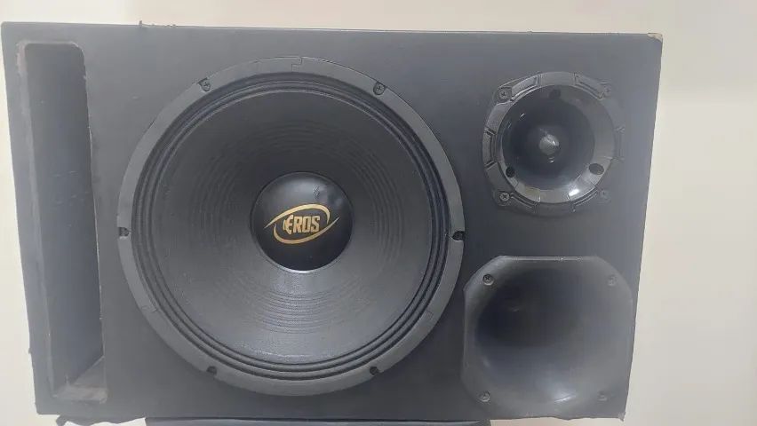 Caixa trio com amplificador e cabos - Foto 2