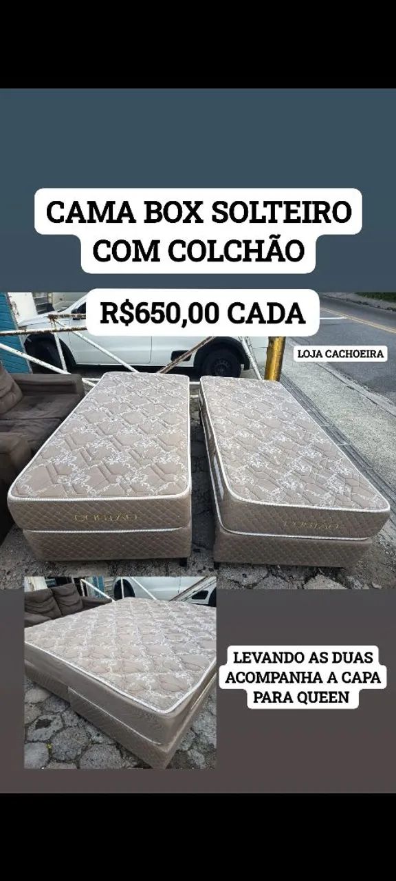 CAMA BOX SOLTEIRO (PODE SER QUEEN)