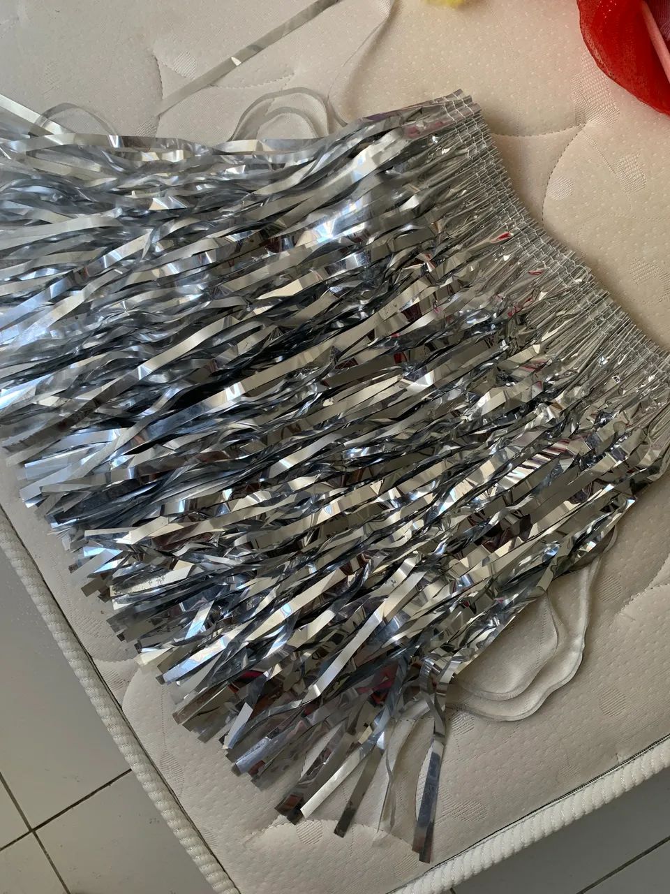 Saia prateada carnaval 