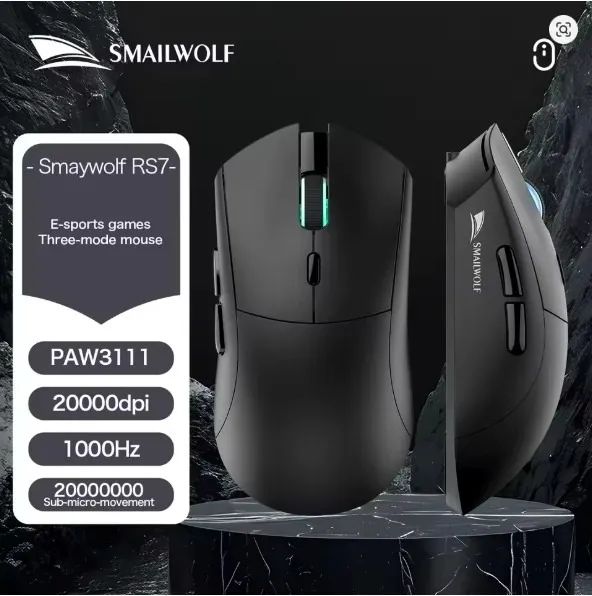 Mouse gamer SMAILWOLF RS7 PAW3311 