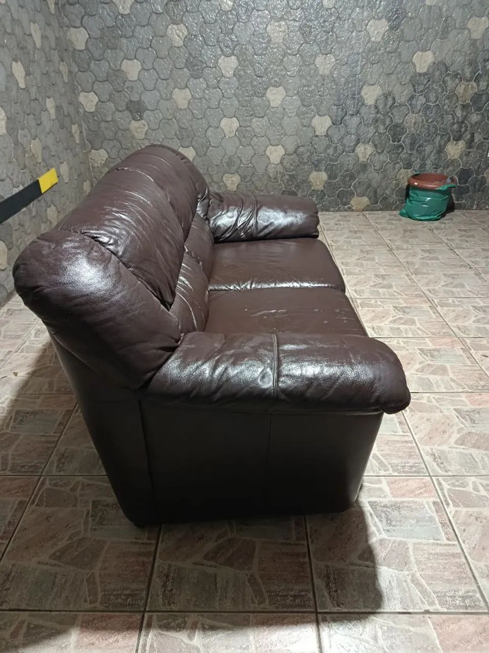 Sofá de couro Minuano marrom  - Foto 2