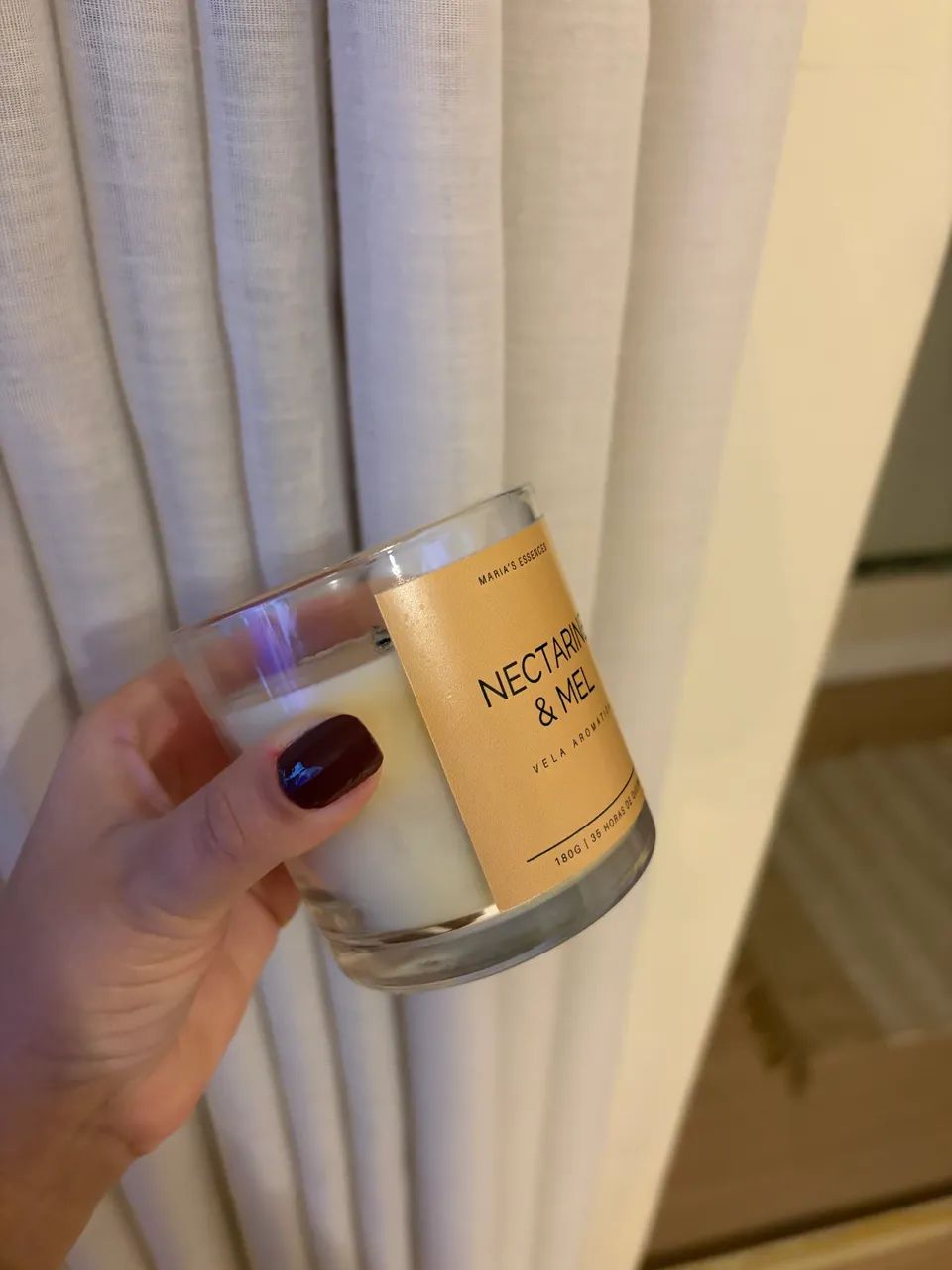 Vela aromática nectarina e mel  - Foto 4