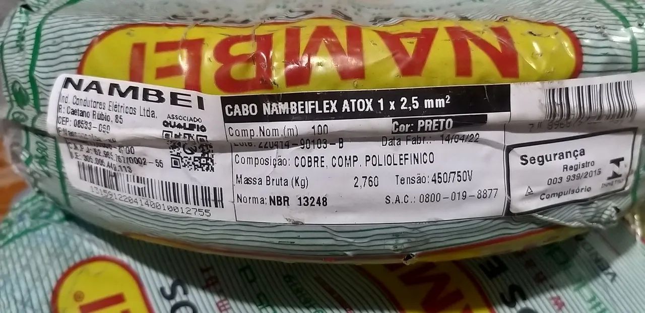 Rolo de fil 2.5 anti chama  - Foto 3