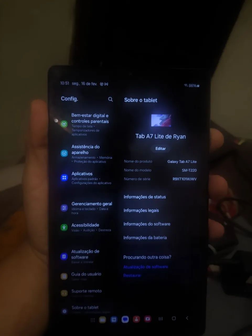 Vendo Tablet A7 Lite Samsung 