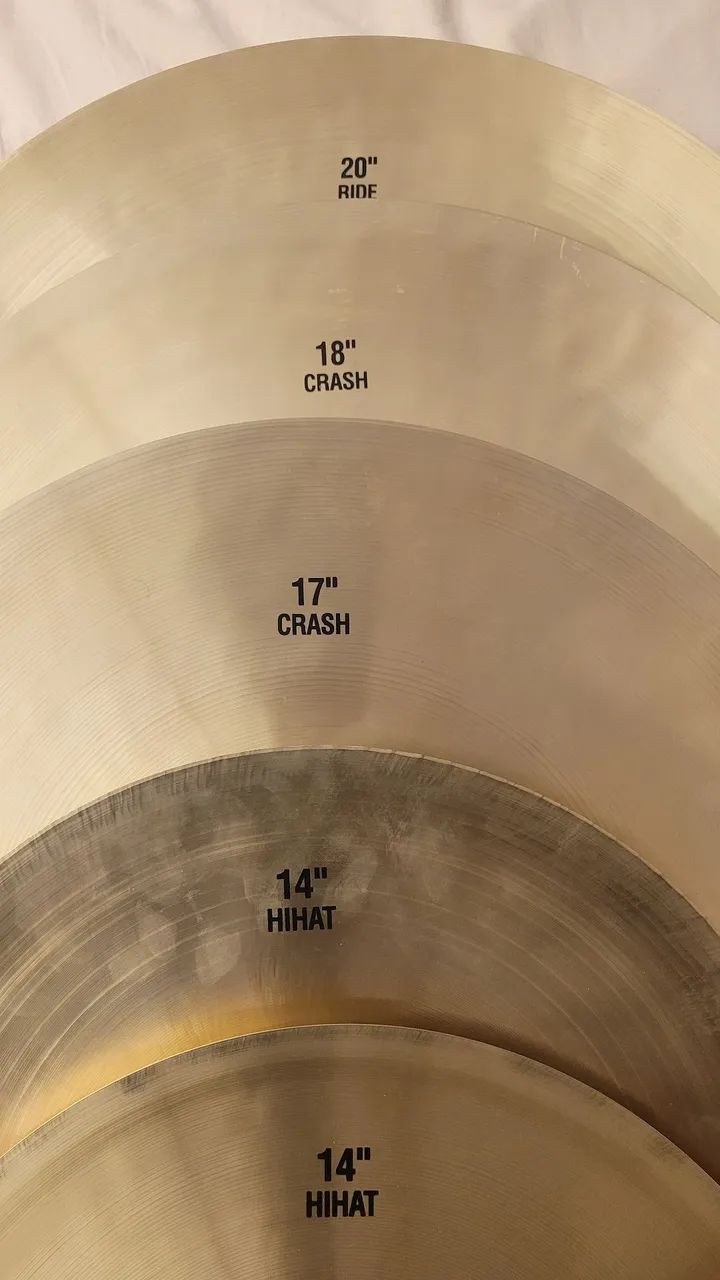 Kit de pratos Zeus Custom 2x14/17/18/20 - Instrumentos musicais