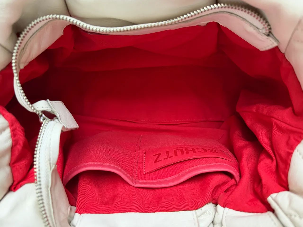 BOLSA SCHUTZ ORIGINAL 100% COURO OFF-WHITE - GRANDE - Foto 2
