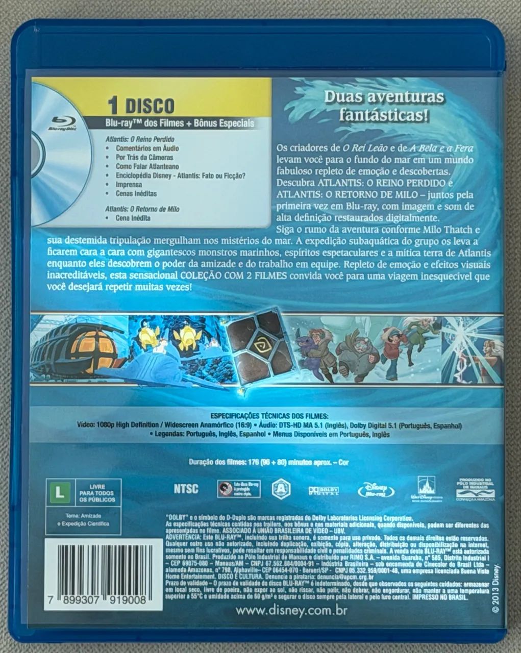 Blu-ray Disney Atlantis - 2 filmes (original) - Foto 2